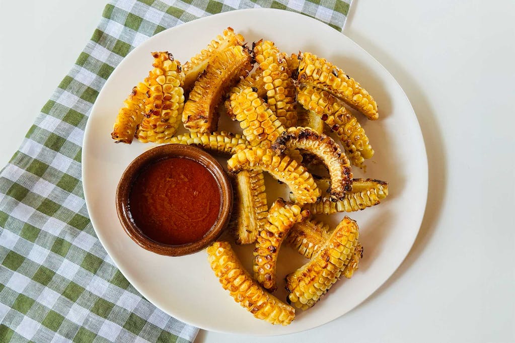 Corn ribs with marmite honey butter