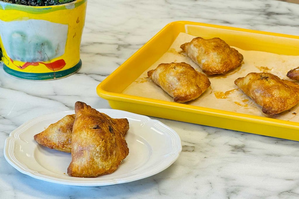 ‘Beef’ and plantain empanadas