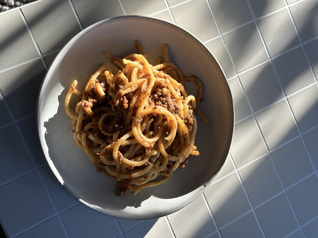 Venison bolognese