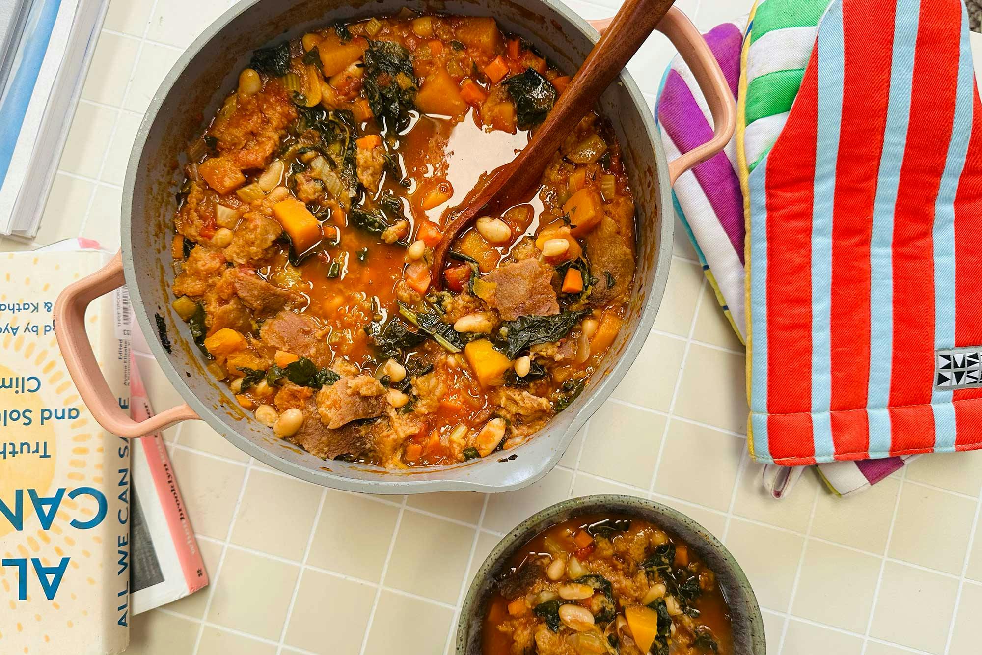 winter squash ribollita