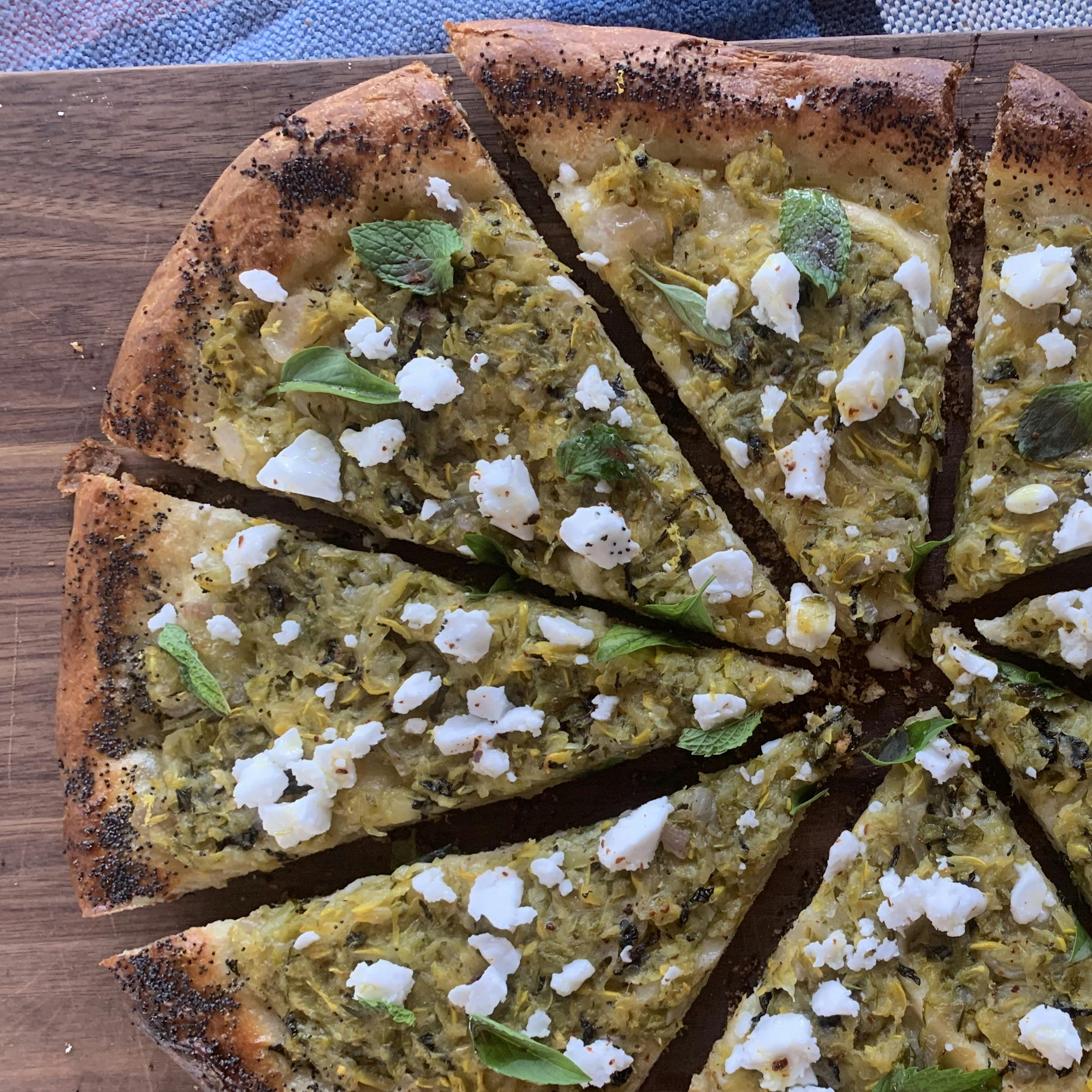 zucchini butter pizza