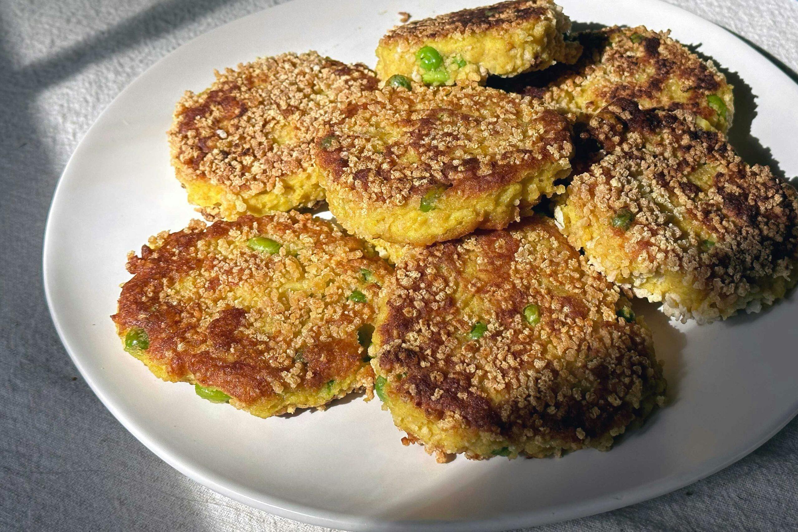 potato and pea cakes