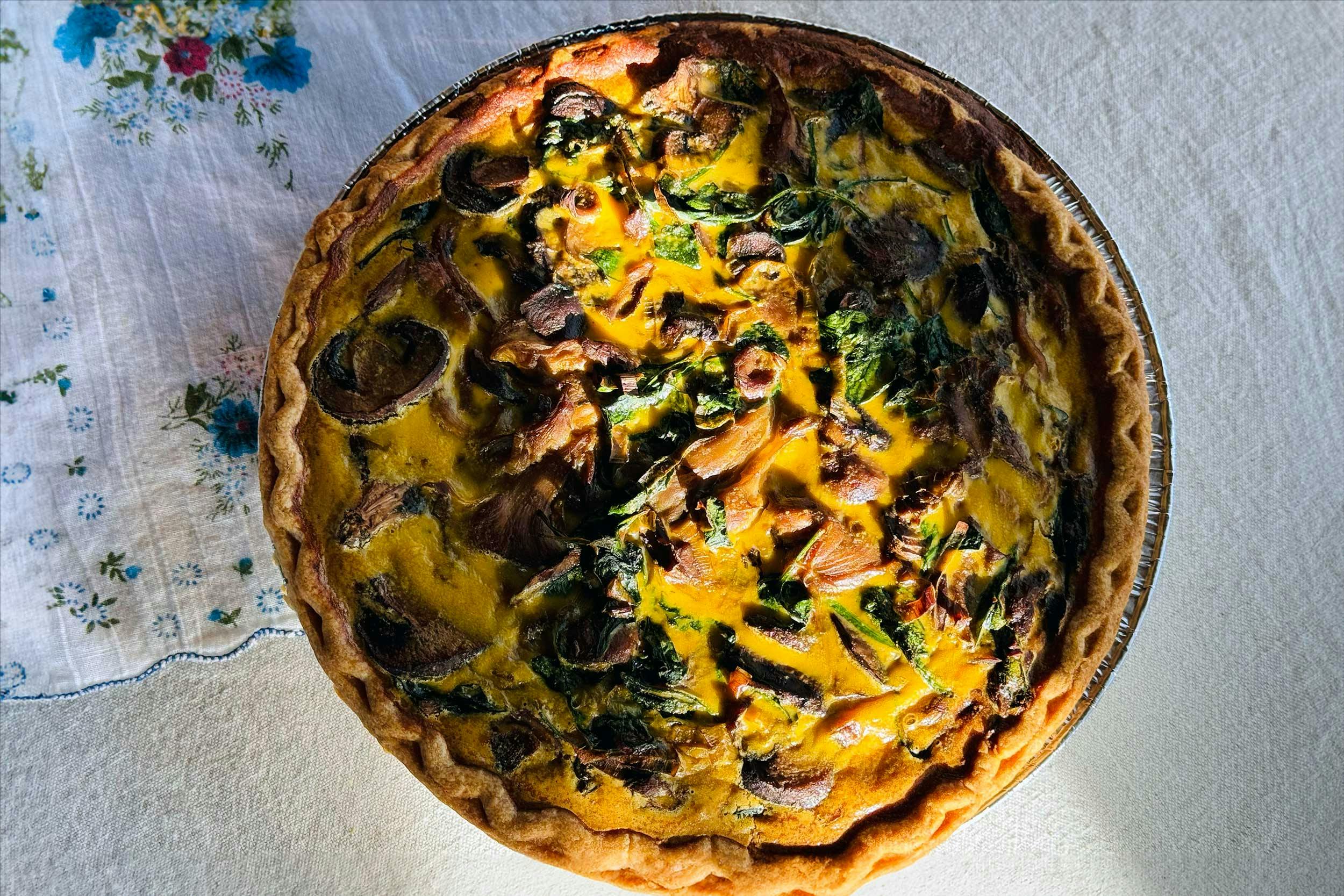 mushroom quiche