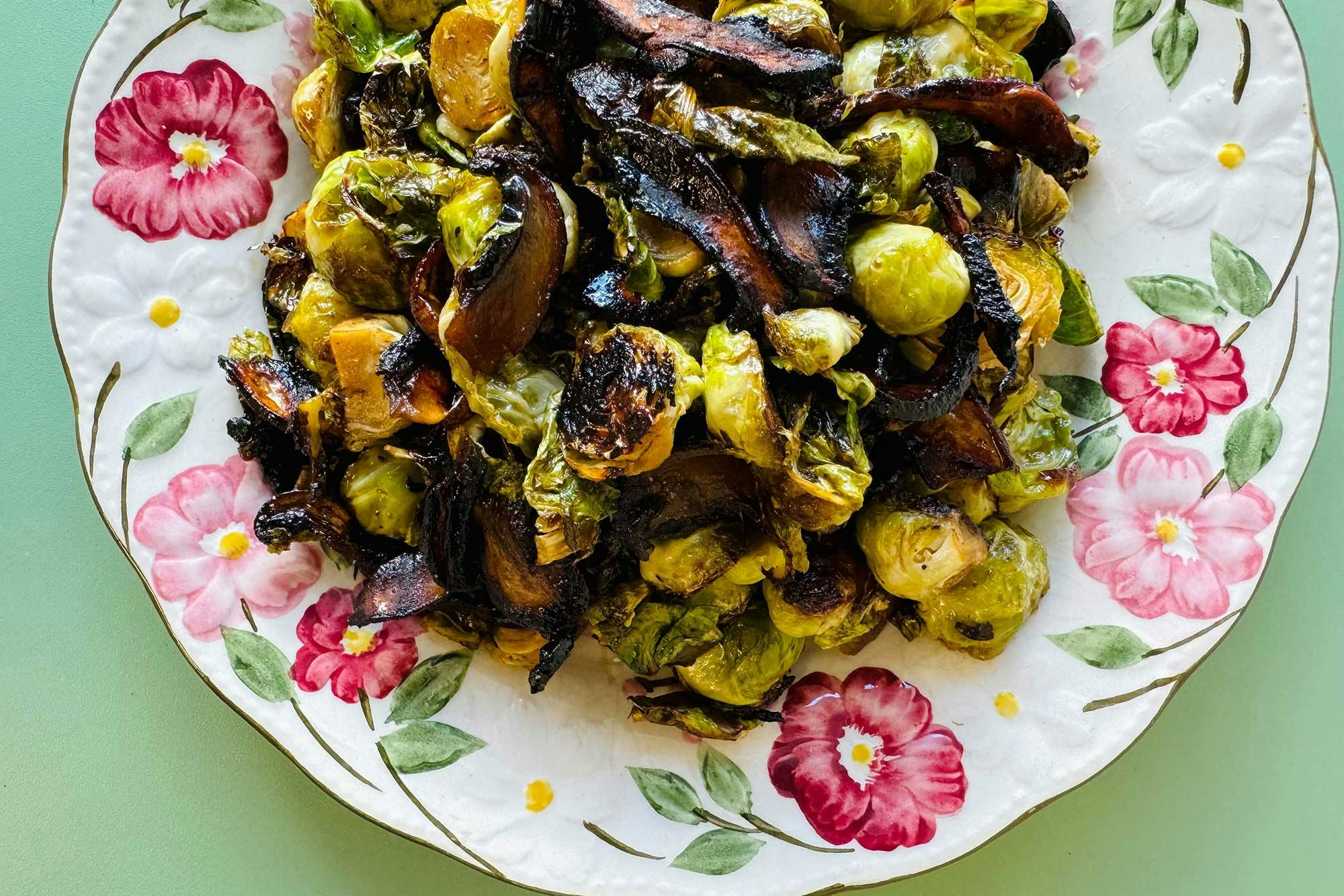 brussels sprouts with mushroom bacon