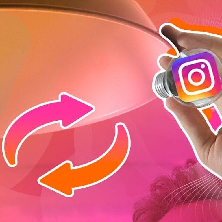 instagram logo being switched with a tiktok logo
