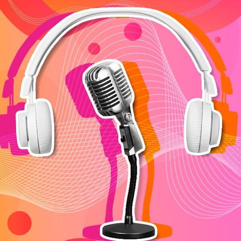 ai podcast clip generators - featured image of headphones, ai, and a microphone
