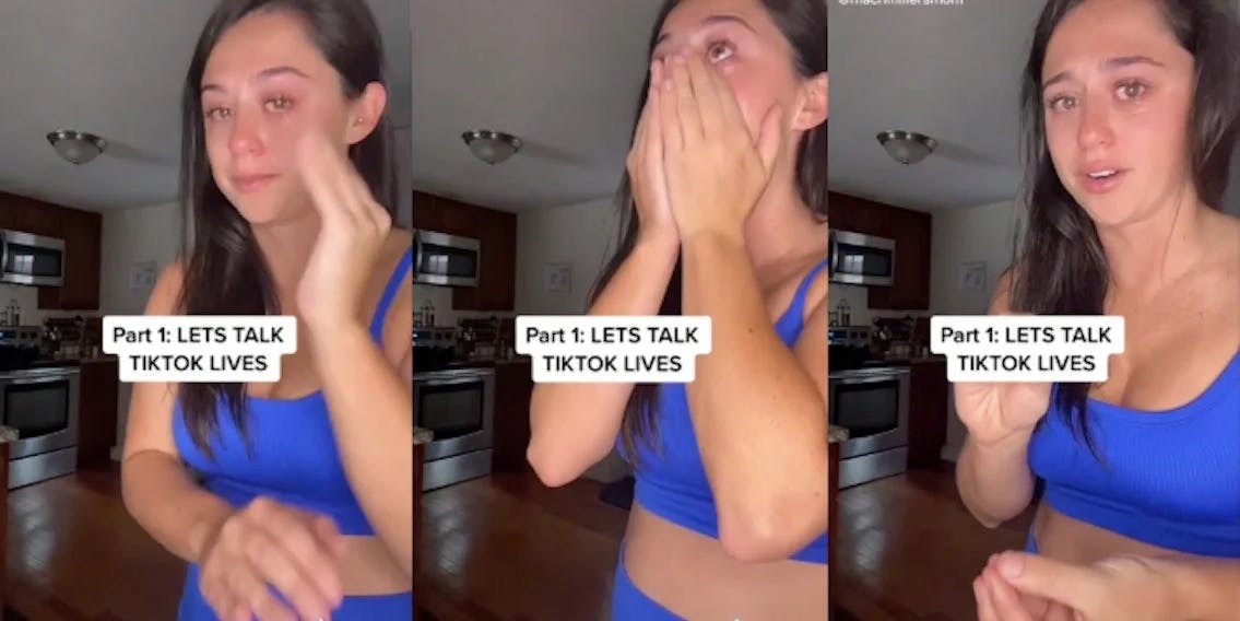 tiktoker complains about being banned on live tiktok