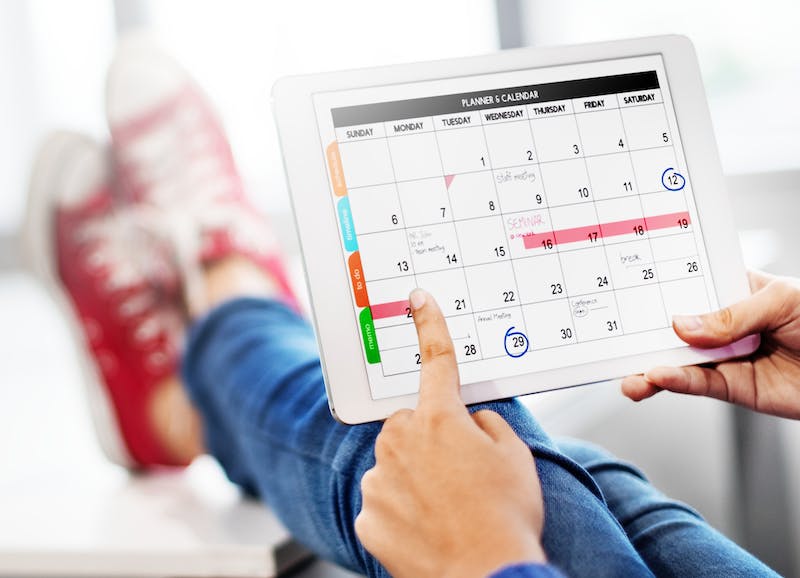 Creator burnout - content calendar - person looking at their calendar