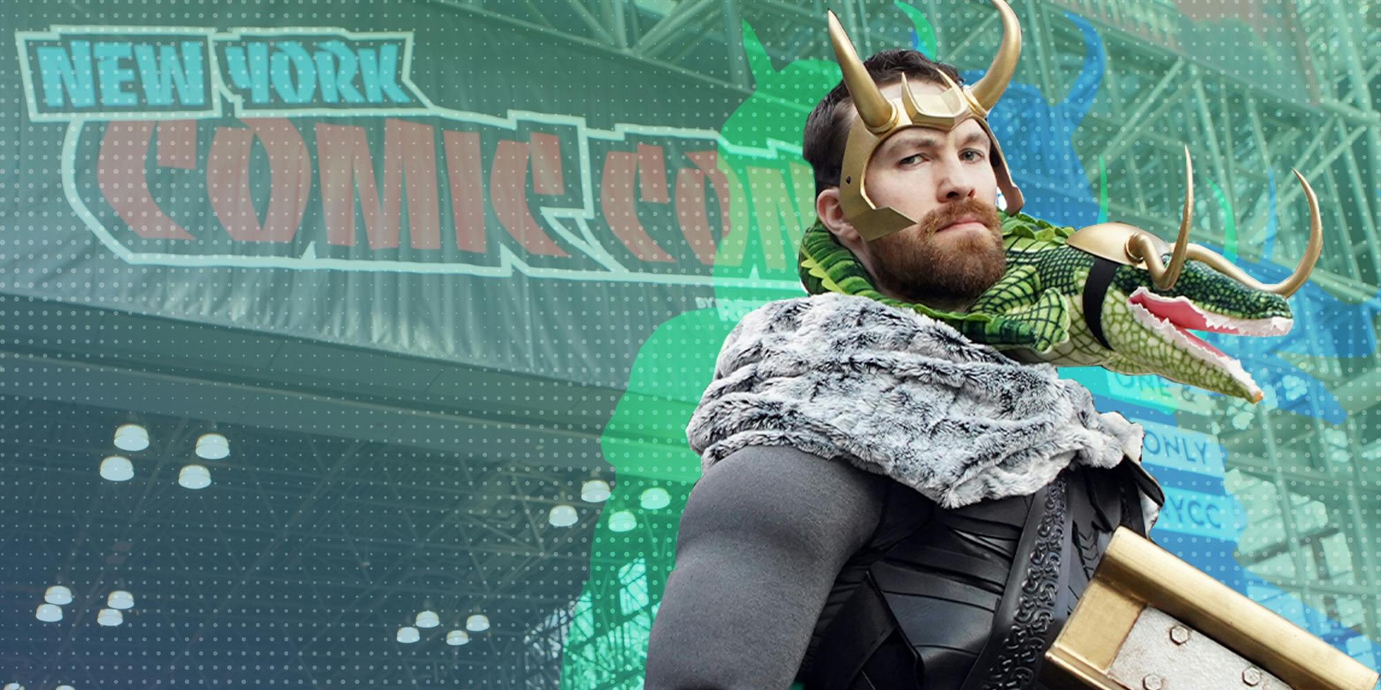 A fan cosplays as Loki at the 2023 New York Comic Con by Reed Pop at the Javits Center in Manhattan.
