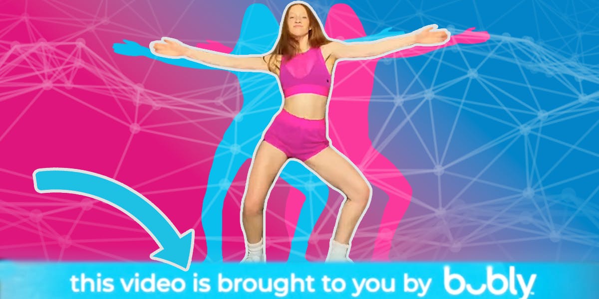 Girl dancing with her arms spread open