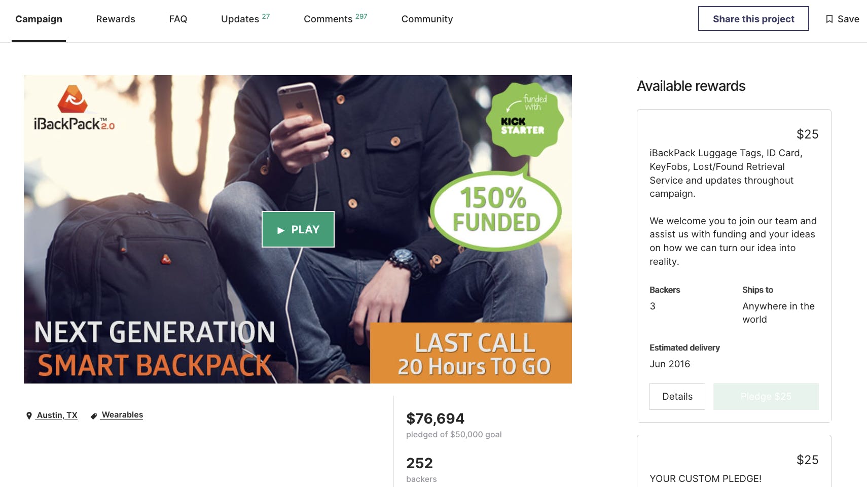 how does kickstarter work - ibackpack is one of the biggest disasters in Kickstarter history
