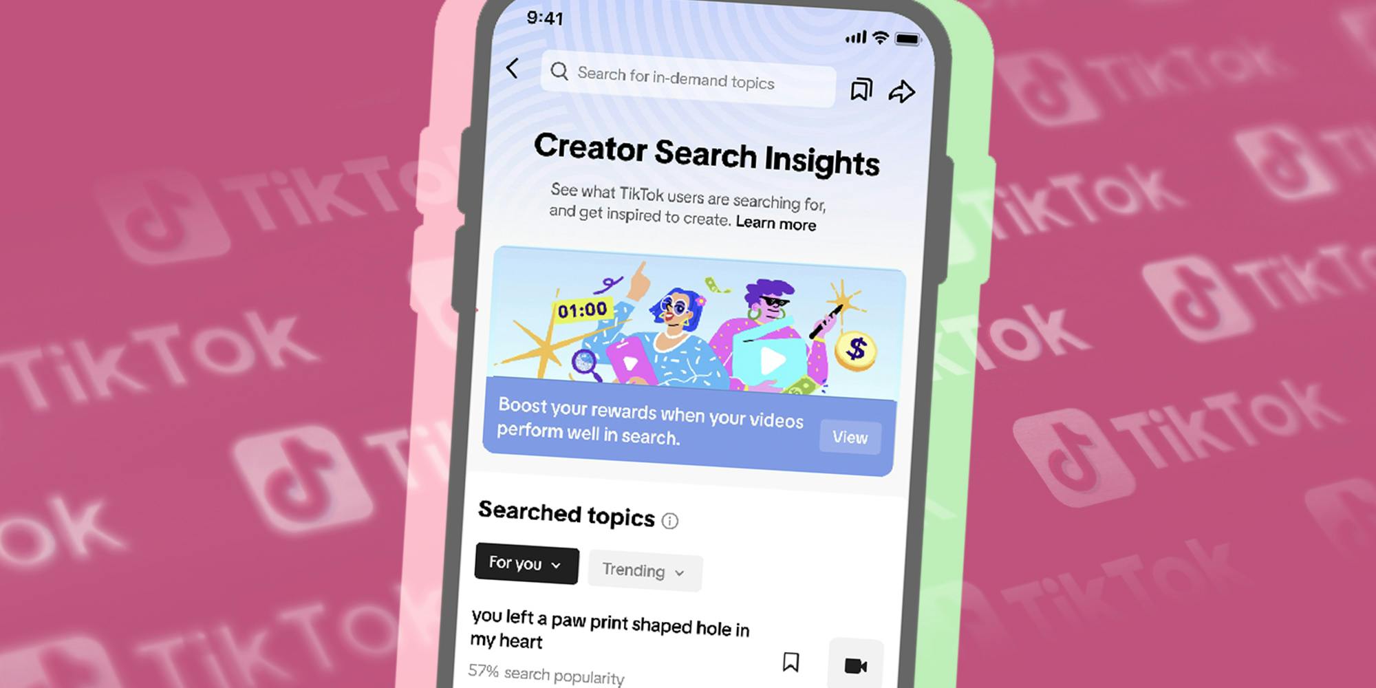 tiktok creator search insights dashboard