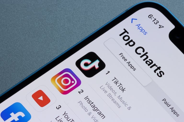 TikTok on the top of the app chart