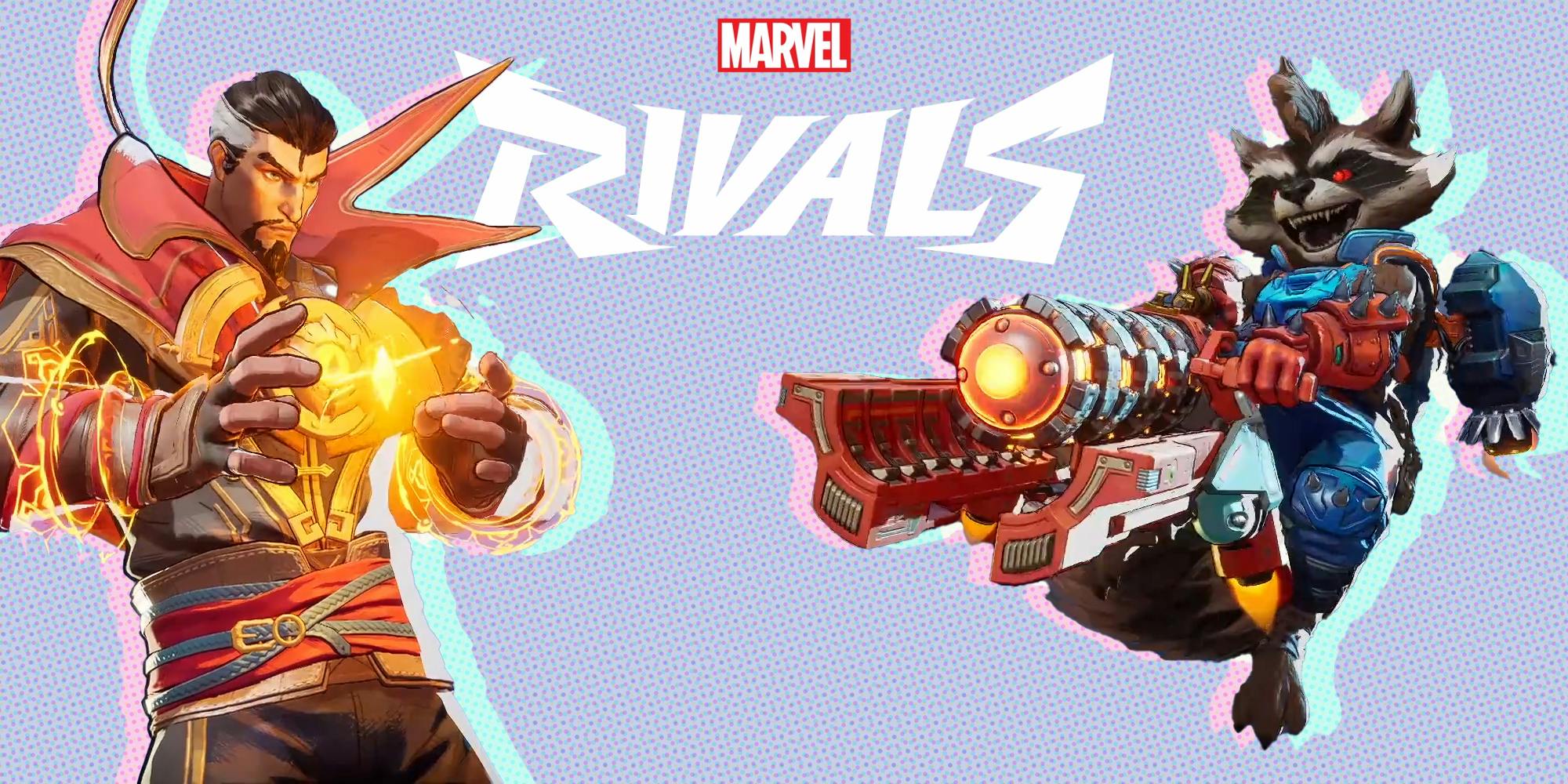 marvel rivals logo next to video game characters