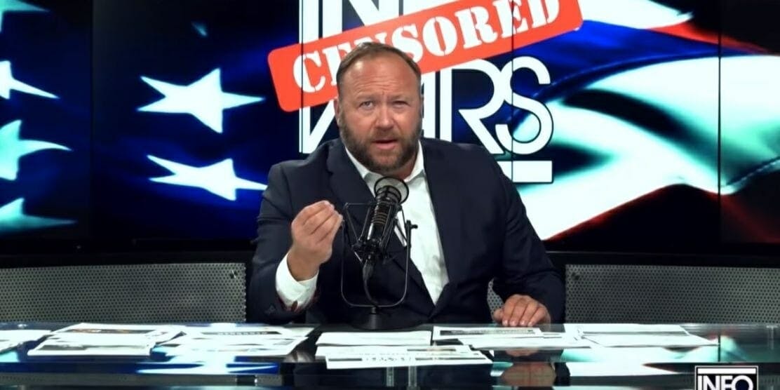 Alex Jones explains why viewers saw porn on his phone during a broadcast