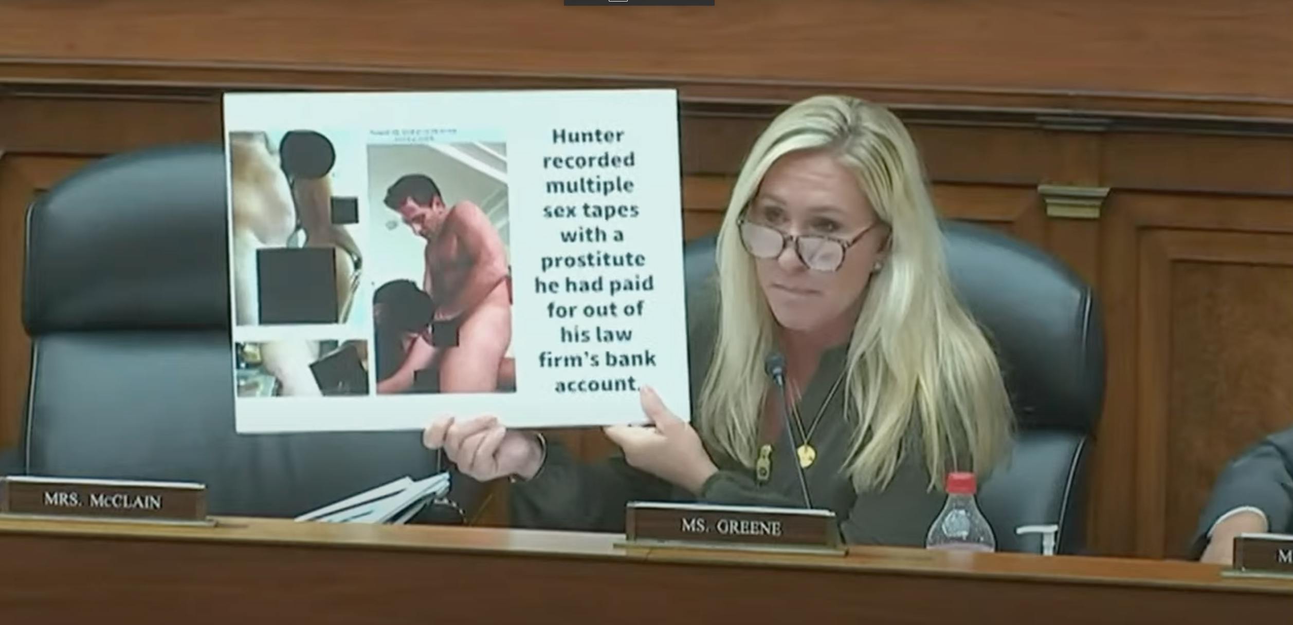 ‘Should we be displaying this’: Marjorie Taylor Greene shares Hunter Biden dick pic in House hearing