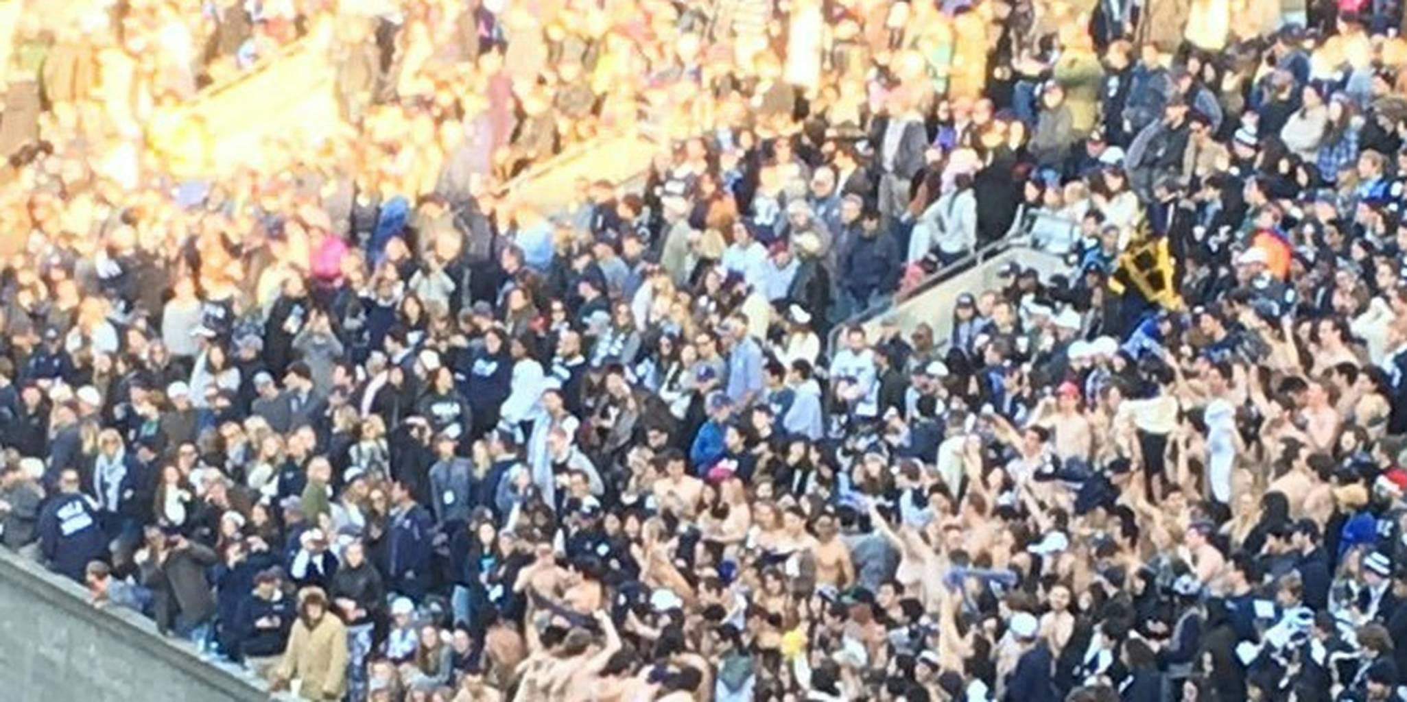 Harvard-Yale football game delayed because a bunch of students stripped naked