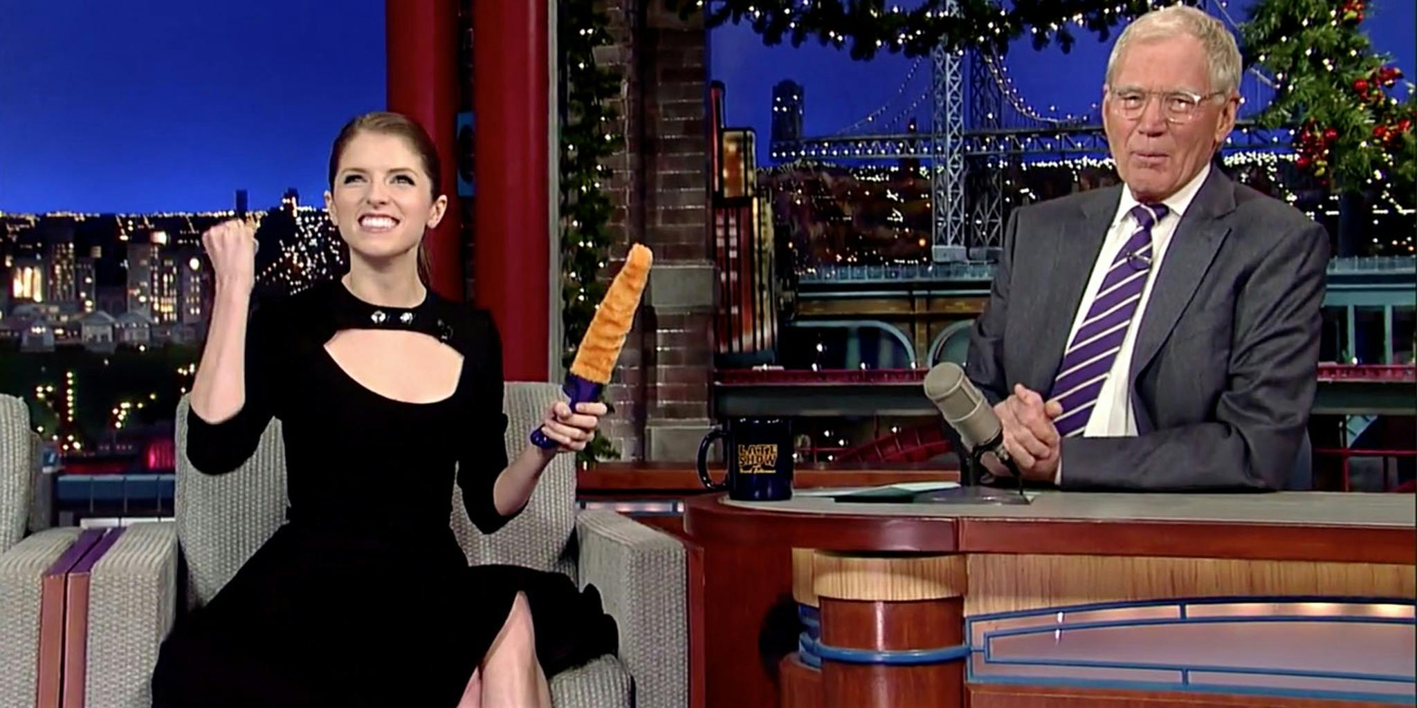 Anna Kendrick thinks David Letterman’s cat toy is something NSFW