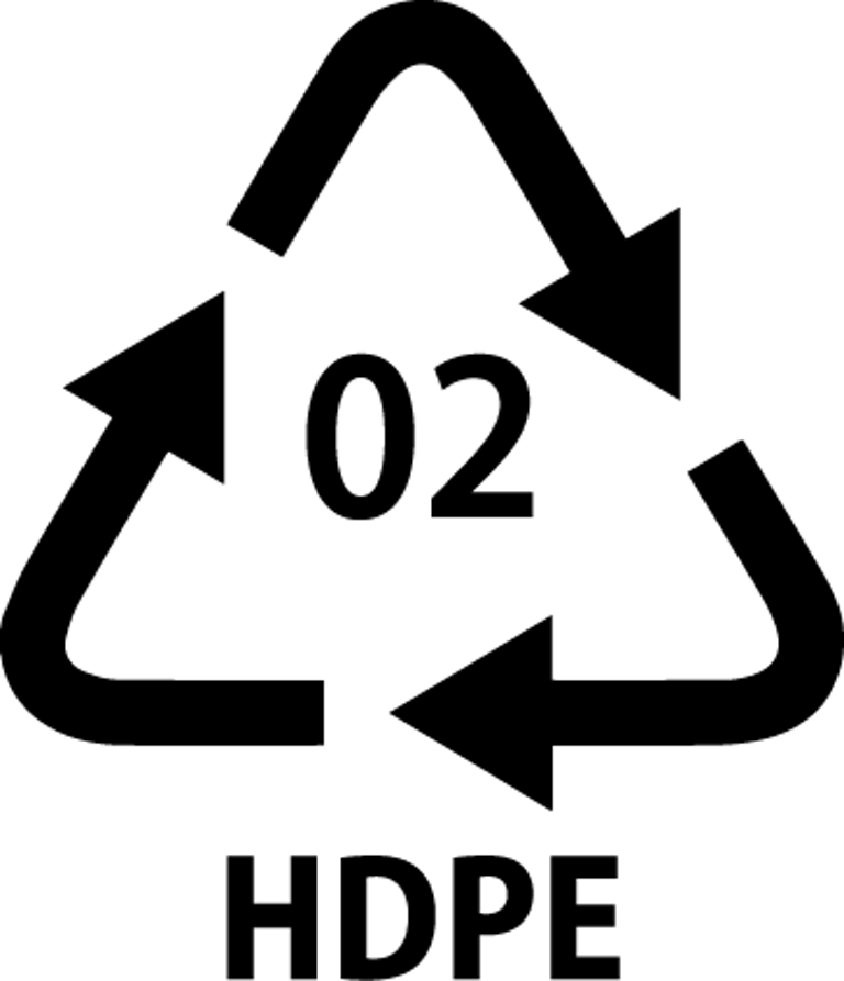 HDPE recycling symbol